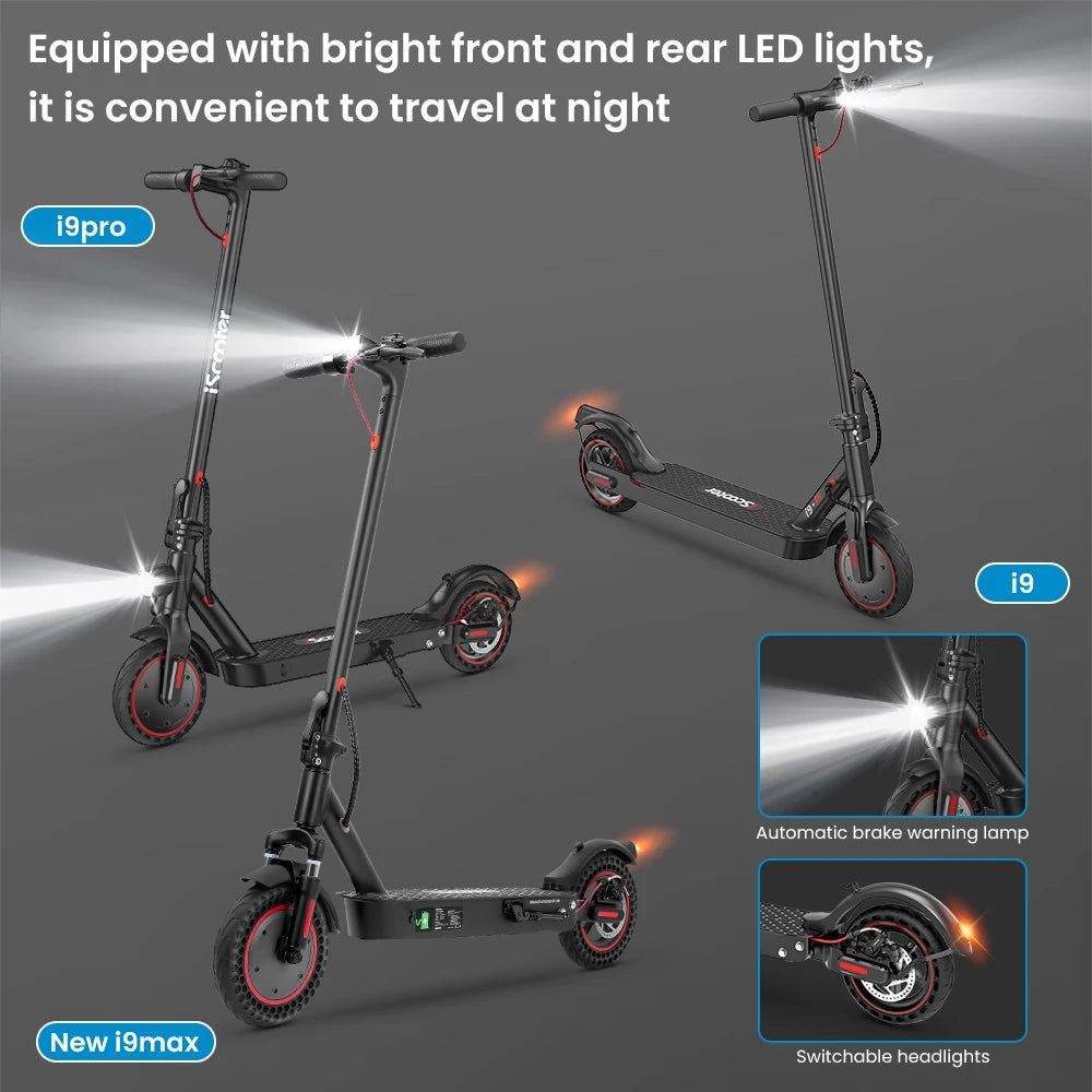 iScooter i9/i9pro/i9max Batterie 350/500W (7.5/10Ah) Roue 8.5''/10'' Trottinette Electrique