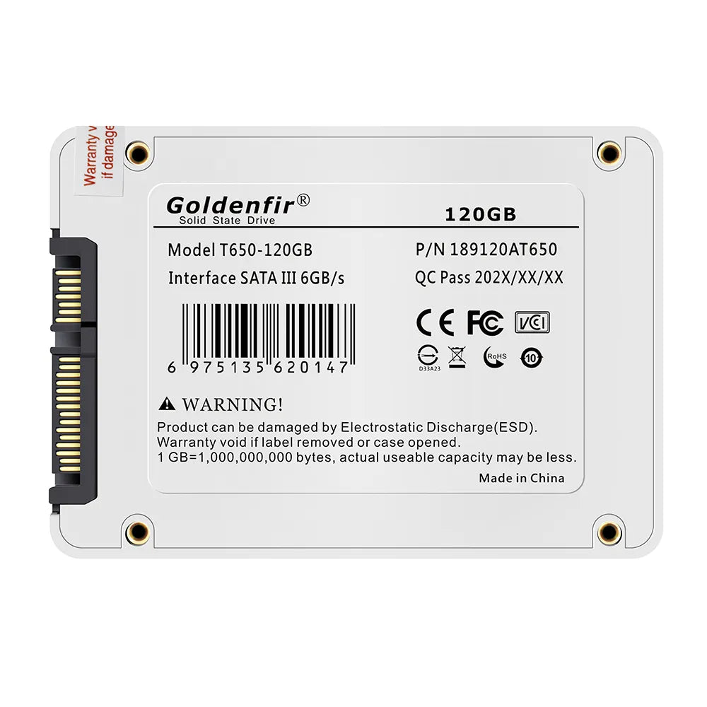 Disque Dur SSD 2,5'' interne ordinateur portable et bureau  128Go/256Go/512Go/1To