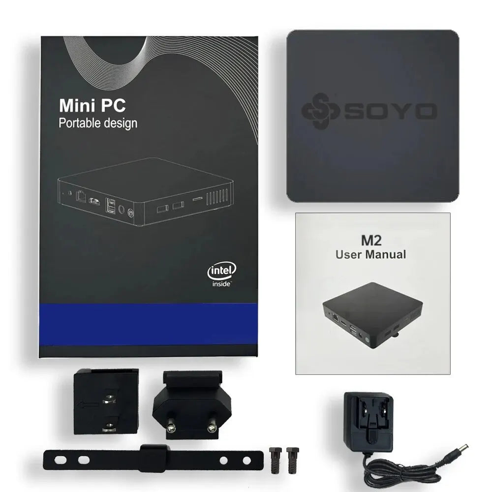 SOYO M2 Mini PC 6GB RAM ddr4, 64GB EMMC, Intel N3350, Windows 10